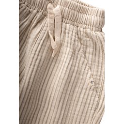 بنطلون شالوار موسلين للأطفال 1-6 سنوات - أخضر فاتح مخطط Muslin Harem Pants for Kids 1-6 Years - Soft Green Striped