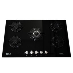 طباخ إيلك منضدي تركي 90×60 سم زجاجي – 5 شعلات إيطالية ILK 90×60cm Turkish Glass Gas Hob – 5 Italian Burners