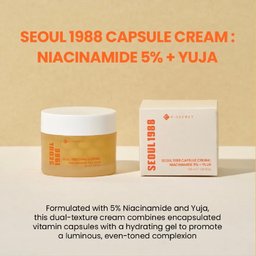 كريم الكبسولات بالنياسيناميد 5% واليوجا – سيول 1988 (50 مل) K-SECRET Seoul 1988 Capsule Cream: Niacinamide 5% + Yuja – 50 ml