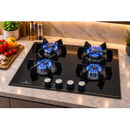 طباخ غاز بلت إن إمبليوم 4 شعلات 60 سم Embleme Built-in Gas Hob 4 Burners
