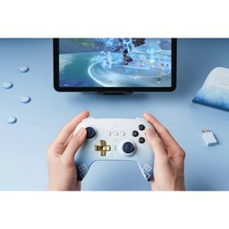 يد تحكم ألعاب 8BitDo Ultimate 2.4G اللاسلكية إصدار Chongyun المرخص رسمياً من Genshin Impact، لأجهزة الكمبيوتر وأندرويد وSteam 8BitDo Ultimate 2.4G Wireless Controller for PC, Android, Steam Deck & Apple – Chongyun Edition (Officially Licensed by Gensh