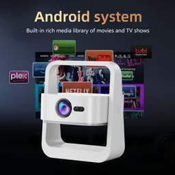 جهاز عرض منزلي ذكي S34 – دقة 720P ودعم 4K ونظام Android 13 وWi-Fi وBluetooth S34 Smart Home Theater Projector – 720P, 4K Support, Android 13, Wi-Fi & Bluetooth