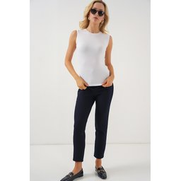 بودي نسائي بدون أكمام 4347 - أبيض Women's Sleeveless Bodysuit 4347 - White