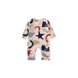 تولوم أطفال موسمي بنقشات - بيج (0-2 سنوات) Patterned Seasonal Baby Romper - Beige (0-2 Years)