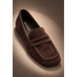 حذاء لوفر نسائي Muggo DORİAN جلدي بكعب مخفي بني Muggo DORİAN Women's Hidden Heel Leather Loafer Moccasin Shoes - Brown