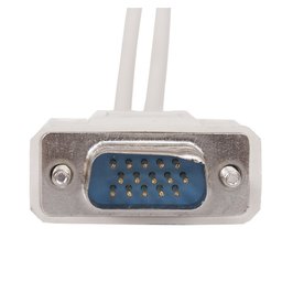 كيبل تمديد شاشة VCOM VGA HD15 ذكر إلى أنثى، رمادي، بموصلات مطلية بالنيكل VCOM VGA Extension Cable HD15 Male to Female, Grey, Nickel-Plated Connectors