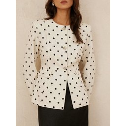 بليزر كلاسيكي أنيق بنقشة البولكا دوت من Polka Dot Blazer