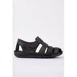 صندل Muggo Edinburg رجالي جلدي طبي مريح - بني Muggo Edinburg Men's Genuine Leather Orthopedic Comfort Sandal - Brown