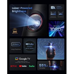 انكر - نيبولا - جهاز عرض سينمائي Capsule 3 Laser - اسود Anker Nebula Capsule 3 Laser Projector Black