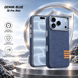 حافظة آيفون 18 برو ماكس من قماش اللينن مع ماك سيف iPhone 18 Pro Max Premium Linen Case with MagSafe