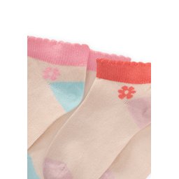 جوارب أطفال باتيك مزدوجة الألوان 5-12 سنة - وردي فاتح Kids' Two-Tone Patik Socks 5-12 Years - Peach Pink