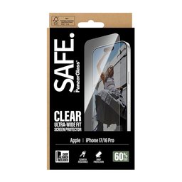 لاصق شاشة شفاف – تغطية واسعة للشاشة للاي فون 17 Clear Glass - Ultra Wide Fit