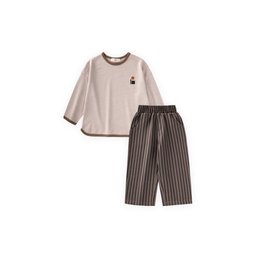 طقم أطفال موسمي بجيوب 2-8 سنوات - بيج Kids' Seasonal Pocketed Set 2-8 Years - Beige