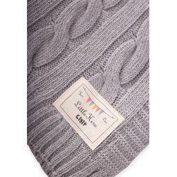 بطانية أطفال تريكو بنمط جديلة 80x100 سم - رمادي Knitted Braided Baby Blanket 80x100 cm - Grey