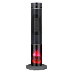 مدفأة مروحة برجية رقمية هاوسبيرغ Hausberg – أسود HAUSBERG HB-8228NG Digital Tower Fan Heater - Black