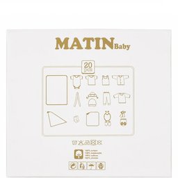 طقم ملابس ومستلزمات مواليد حديثي الولادة من متين بيبي (20 قطعة) MATIN Baby Newborn Clothing & Accessories Gift Set (20 PCS)
