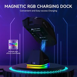 ماوس ألعاب أتاك شارك X11 لاسلكي ثلاثي الاتصال مع قاعدة شحن مغناطيسية وإضاءة RGB ATTACK SHARK X11 Tri-Mode Wireless Gaming Mouse with Magnetic Charging Dock