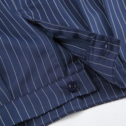 بنطال كحلي مقلم واسع الساق Wide leg pant