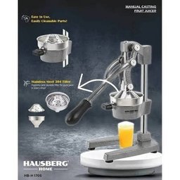 عصارة يدوية هاوسبيرغ Hausberg – ستانلس ستيل Hausberg HB-H1705 Manual Juicer - Stainless Steel