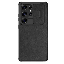حافظة نيلكن جلد Qin Pro لـهاتف كالاكسي اس25 ألترا - اسود Nillkin Qin Pro Leather Case for Samsung Galaxy S25 Ultra - Black