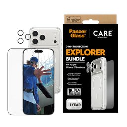 حزمة حماية فاخرة Explorer ثلاثية (3-في-1) للايفون 17برو ماكس PanzerGlass® | CARE by PanzerGlass® 3-in-1 Flagship Explorer Bundle iPhone 17 Pro Max