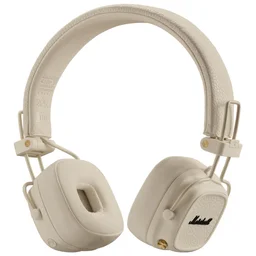 سماعات رأس Major V باللون الكريمي وساعات تشغيل تصل الى 100 ساعة Major V headphones in Cream color with up to 100 hours of playback time.