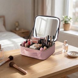 حقيبة مكياج مع مرآة وانارة Makeup Bag with Lighted Mirror