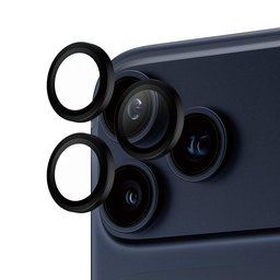 واقي عدسات الكاميرا بحلقات سوداء للاي فون 17 برو واي فون 17 برو ماكس Black Lens Protector - Rings