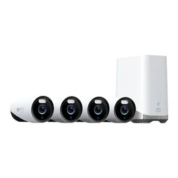 انكر - يوفي - منظومة كاميرات مراقبة (E330 4-Cameras 4K with Homebase 3) - ابيض Anker eufyCam E330 Professional 4-Cam Kit