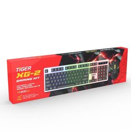 طقم لوحة مفاتيح وماوس تايغر XG-2 بإضاءة ملونة Tiger XG-2 Keyboard & Mouse Kit