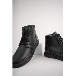 حذاء Muggo DEWEY رجالي شتوي مبطن بالفرو مقاوم للبرد - أسود Muggo DEWEY Men's Fur-Lined Cold-Proof Winter Boots - Black