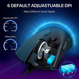 ماوس ألعاب أتاك شارك R1 فائق الخفة، لاسلكي ثلاثي الاتصال وقابل للشحن ATTACK SHARK R1 Tri-Mode Ultra-Lightweight Wireless Gaming Mouse