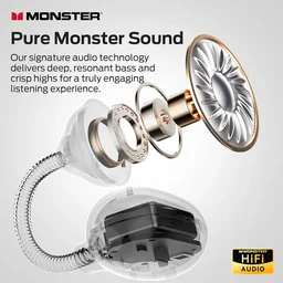 - فضي سماعة مونستر اللاسلكية Monster AirClip AC700 – بتصميم مشبك الأذن Monster AirClip AC700 Wireless Earbuds – Silver