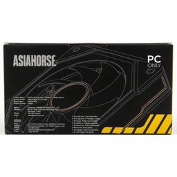 طقم مراوح آسيا هورس NYOTA PRO بتصميم Forward – أسود، 3 مراوح قياس 120 ملم AsiaHorse NYOTA PRO Black Forward 120mm Case Fan (3-Fan Pack)