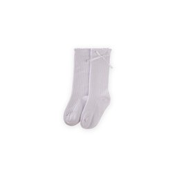جوارب أطفال بنات للركبة - أبيض (2-10 سنوات) Girls' Knee-High Socks - White (Ages 2-10)