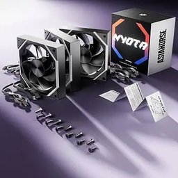 طقم مراوح آسيا هورس NYOTA ARGB بتصميم Reverse – أسود، 3 مراوح قياس 120 ملم AsiaHorse NYOTA ARGB 120mm Fan 3-Pack Reverse Black
