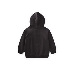 جاكيت بغطاء رأس بسحاب للأطفال 1-14 سنة - أسود Kids Hooded Zipper Cardigan 1-14 Years - Black