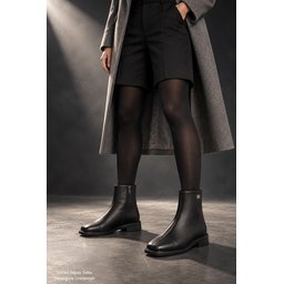 بوت نسائي Muggo LAVEN أسود بسحاب وكعب قصير Muggo LAVEN Women's Ankle Boots - Black, Zipper, Low Heel