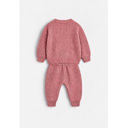 طقم تريكو سيلانيك للأطفال 1-5 سنوات - وردي بودرة Selanik Knitwear Set for Kids 1-5 Years - Powder Pink