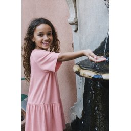 توب تونيك بناتي 100% قطن بلون خوخي للأعمار 5-12 سنة Girls' Tunic Top 100% Cotton Peach Color for Ages 5-12