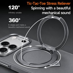 كفر آيفون 18 برو ماكس أكريليك من سيلادا مع ماك سيف ومسند دوّار iPhone 18 Pro Max SULADA Frosted MagSafe 360° Rotating Case