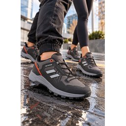 حذاء MUGGO TORVEX شتوي للجنسين برباط ونعل سميك للمشي والتنزه - رمادي دخاني Muggo TORVEX Thick-Soled Lace-Up Unisex Winter Outdoor Trekking Boots - Smoked Gray