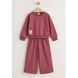طقم سويت شيرت للأطفال 8-12 سنة - وردي عتيق Kids' Sweatshirt Set 8-12 Years - Antique Pink