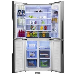 ثلاجة هايسنس 27 قدم (728 لتر) بأربعة أبواب مع محرك Inverter وتقنية Total No Frost Hisense 27ft (728L) Four-Door Refrigerator with Inverter Compressor and Total No Frost