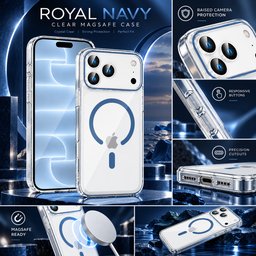 كفر آيفون 18 برو ماكس شفاف كريستالي مع ماك سيف iPhone 18 Pro Max Crystal Clear MagSafe Case