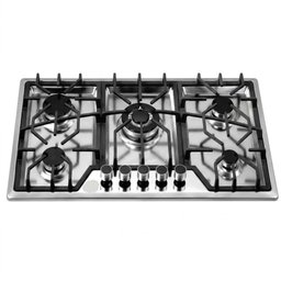 طباخ غاز بلت إن إمبليوم 5 شعلات ستانلس ستيل 90 سم Embleme  Built-in Gas Hob 5 SABAF Italian Burners