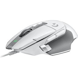 ماوس ألعاب سلكي لوجيتك G502 X باللون الأبيض مع مفاتيح LIGHTFORCE الهجينة Logitech G502 X Wired Gaming Mouse (White, LIGHTFORCE Switches)