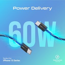 كابل شحن بروميت تايب سي إلى تايب سي إيكولاين بقدرة 60 واط من النسيج المجدول Promate EcoLine-CC120 Ultra-Fast 60W Power Delivery USB-C to USB-C Cable