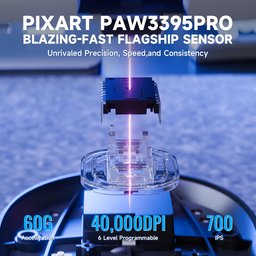 ماوس ألعاب أتاك شارك X8 برو فائق الخفة، لاسلكي ثلاثي الاتصال بدقة 40000 DPI ATTACK SHARK X8 PRO Tri-Mode Ultra-Lightweight Wireless Gaming Mouse