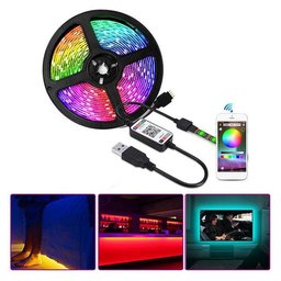 شريط إضاءة LED RGB بطول 3 أمتار من إكسترايك مي مع تحكم عبر البلوتوث والتطبيق HT-5050-B3 Xtrike Me 3M RGB LED Strip (HT-5050-B3) USB BT App Control
